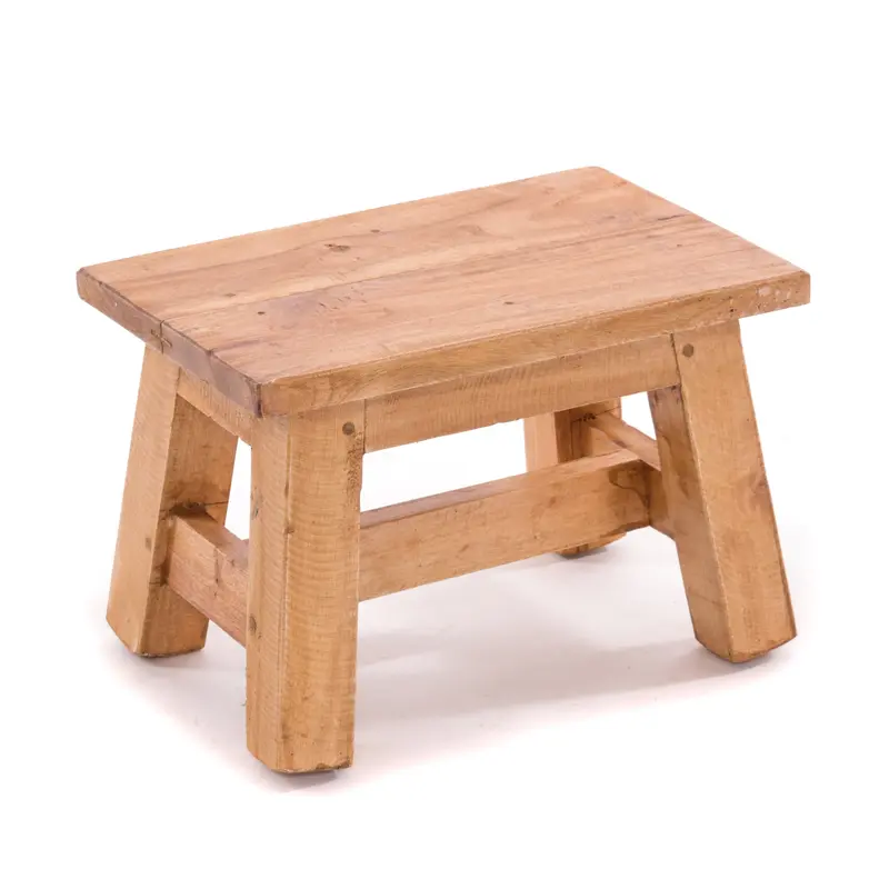 FUSSHOCKER Monte | 30x21cm(BxH), kleiner Holzhocker aus Mahagoni Holz | Farbe