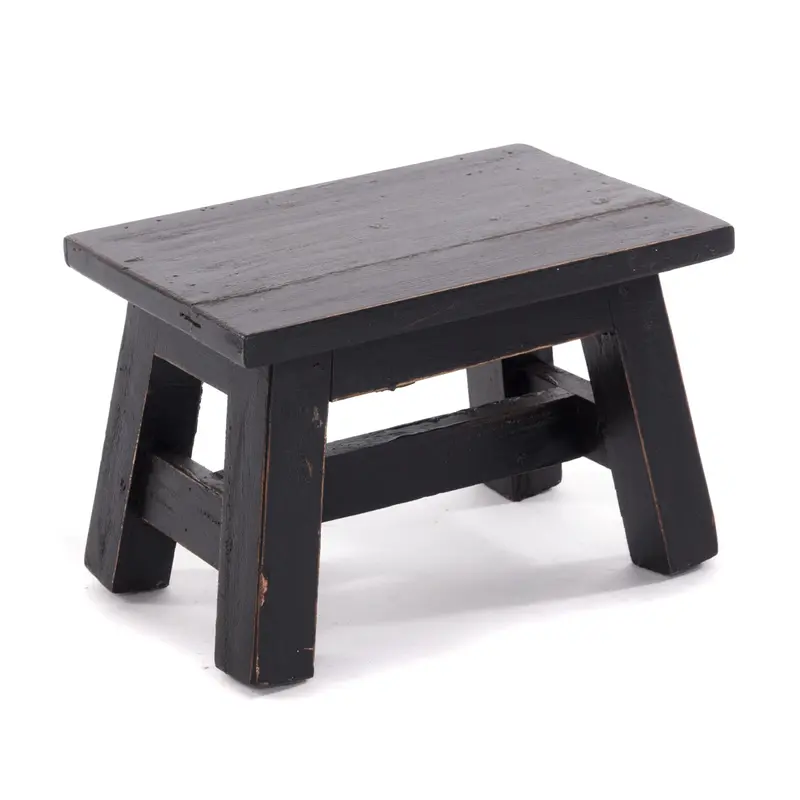 FUSSHOCKER Monte | 30x21cm(BxH), kleiner Holzhocker aus Mahagoni Holz | Farbe