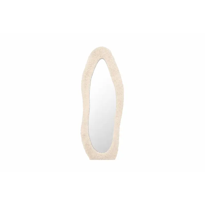 Ganzkörperspiegel Mirza mit Bouclé Rahmen 160*60cm - Beige