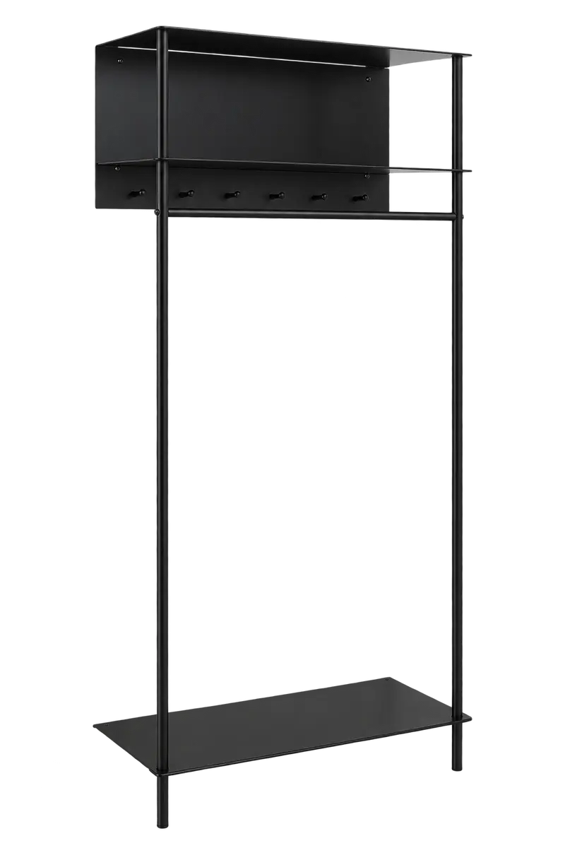 Garderobe Setun 88cm aus Metall - Schwarz