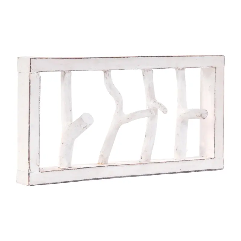 GARDEROBENLEISTE LIMB | 45x23cm(BxH) Treibholz Wandgarderobe mit Ästen | Farbe