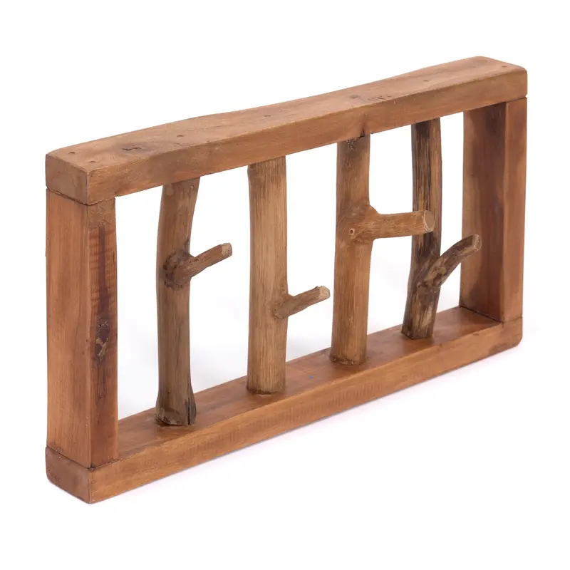 GARDEROBENLEISTE LIMB | 45x23cm(BxH) Treibholz Wandgarderobe mit Ästen | Farbe