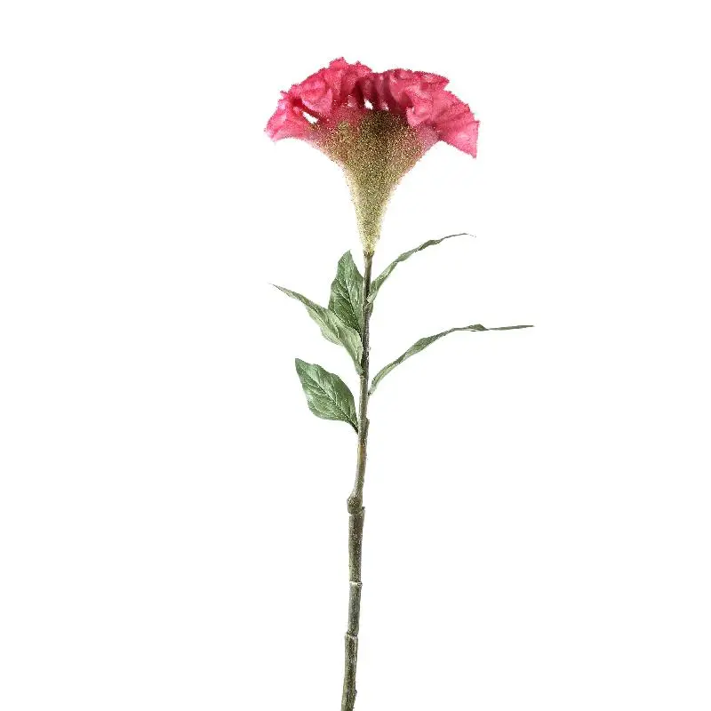 Gartenblume – Bordeauxfarbener Samt-Celosienzweig aus Polyester, Eisen und PE-Kunststoff | PTMD