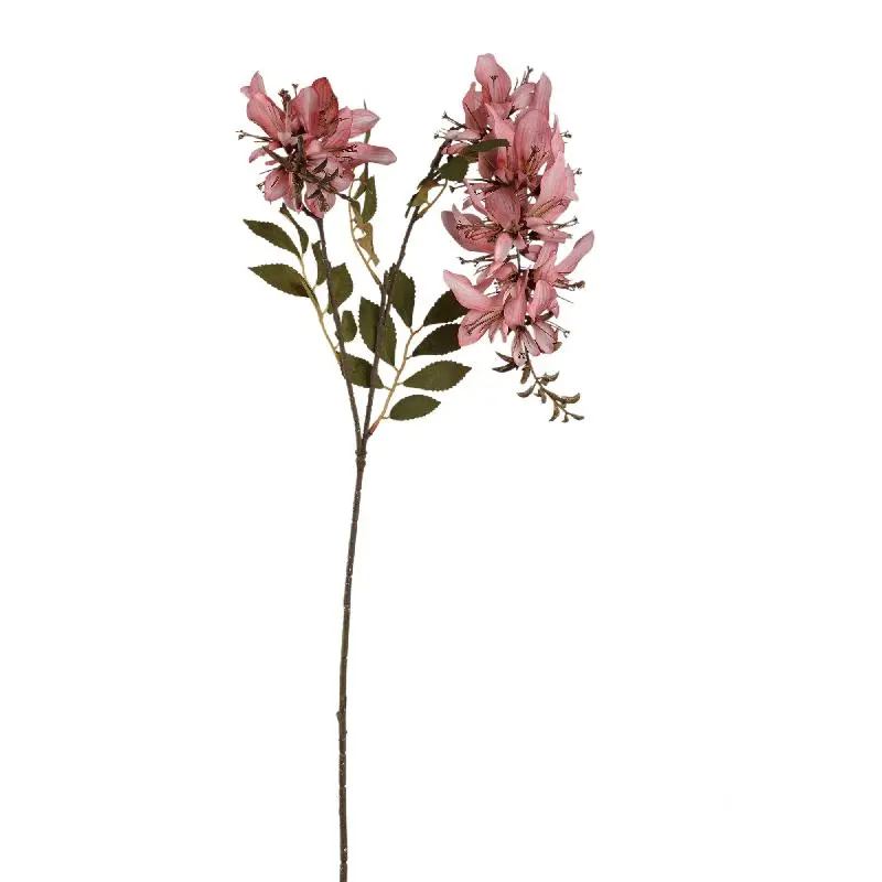 Gartenblume - Rosa Kardinalblume Spray, Metall, Kunststoff, Leinwand | PTMD