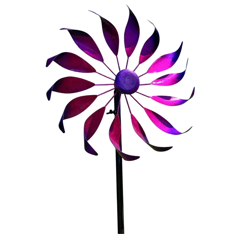 Gartendeko Windrad XL aus Metall, farbig, 138cm