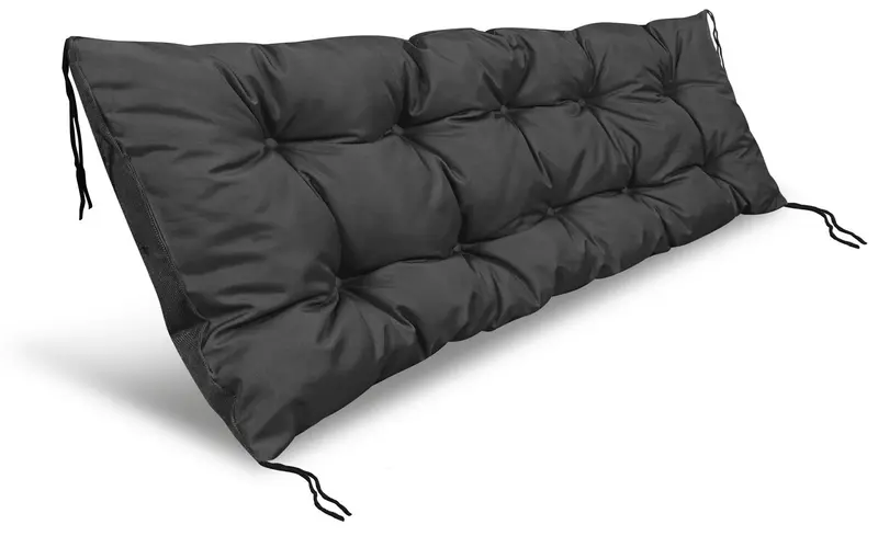 Gartenkissen 100 x 50 cm für Bank Schaukel Palettenmöbel wasserabweisend schwarz