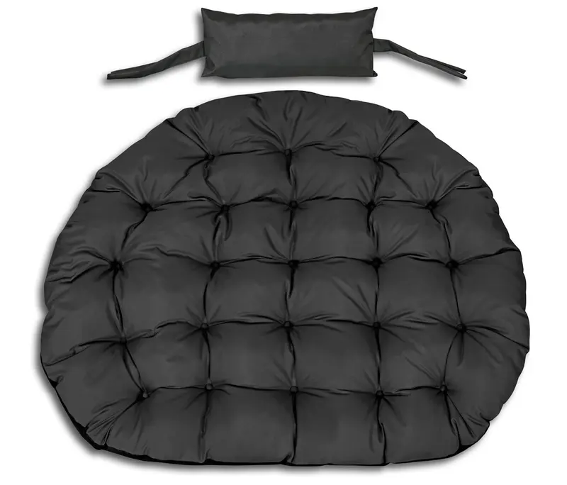 Gartenkissen 120 cm für Hängesessel wasserabweisend schwarz