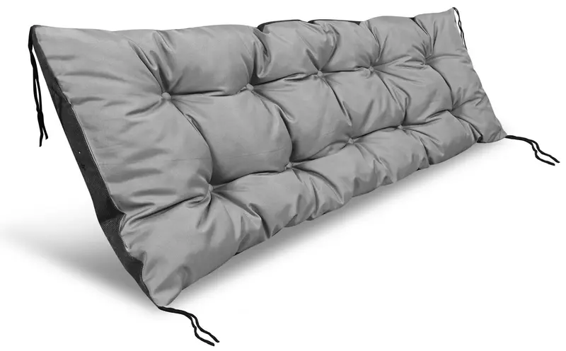 Gartenkissen 120 x 40 cm für Bank Palettenmöbel wasserabweisend grau