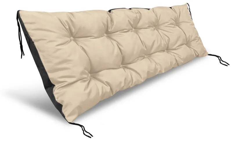 Gartenkissen 120 x 40 cm wasserabweisend für Bank Palettenmöbel beige