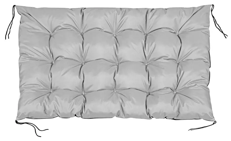 Gartenkissen 120 x 80 cm für Bank Palettenmöbel wasserabweisend hellgrau