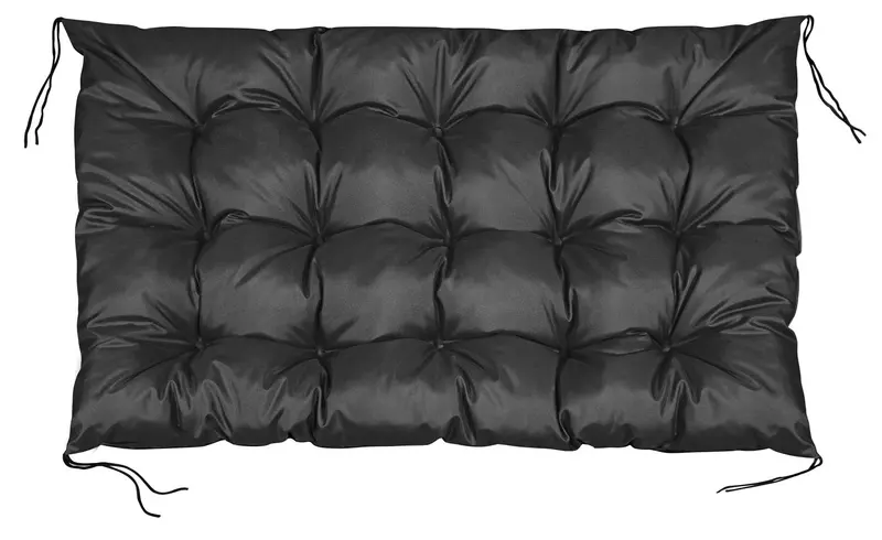 Gartenkissen 120 x 80 cm für Bank Palettenmöbel wasserabweisend schwarz