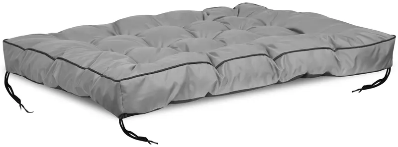Gartenkissen 120 x 80 cm mit hohem Rand für Bank Palettenmöbel wasserabweisend grau
