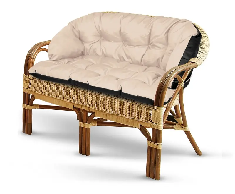 Gartenkissen 190 x 40 cm für Sofa und Bank wasserabweisend beige