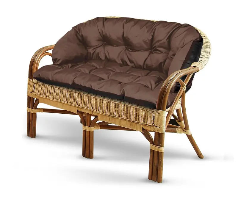Gartenkissen 190 x 40 cm für Sofa und Bank wasserabweisend braun