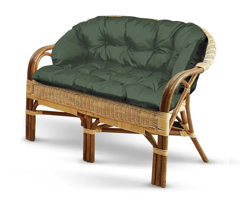 Gartenkissen 190 x 40 cm für Sofa und Bank wasserabweisend grün
