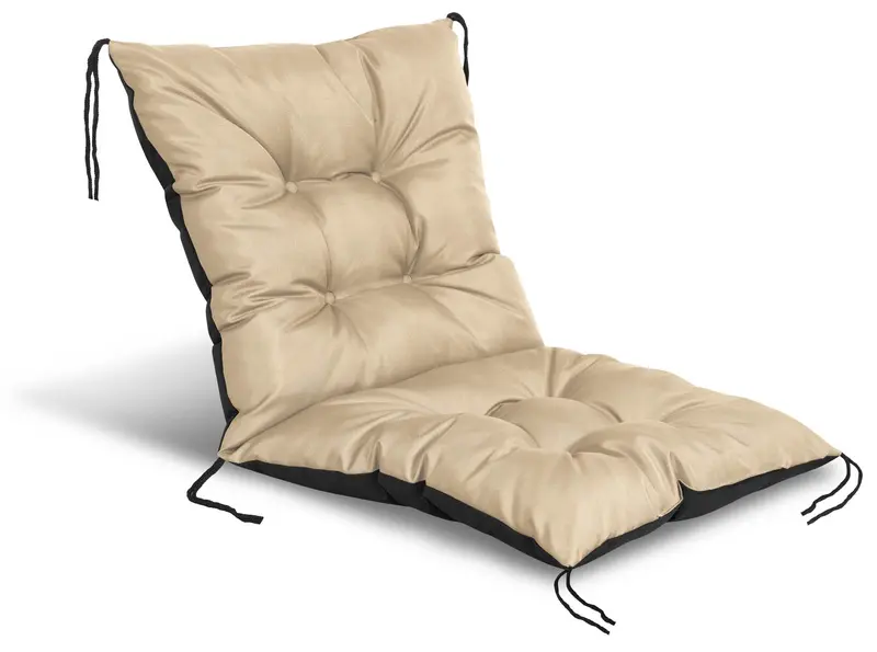 Gartenkissen 50 x 50 x 50 cm für Stuhl wasserabweisend beige