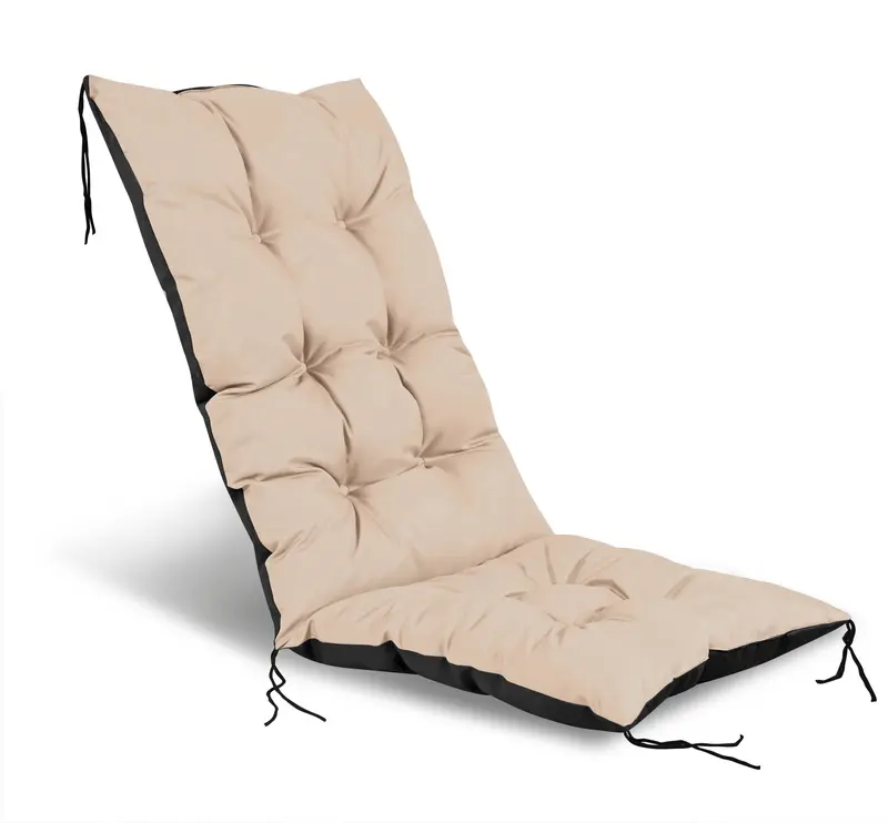 Gartenkissen 50 x 50 x 80 cm für Stuhl wasserabweisend beige