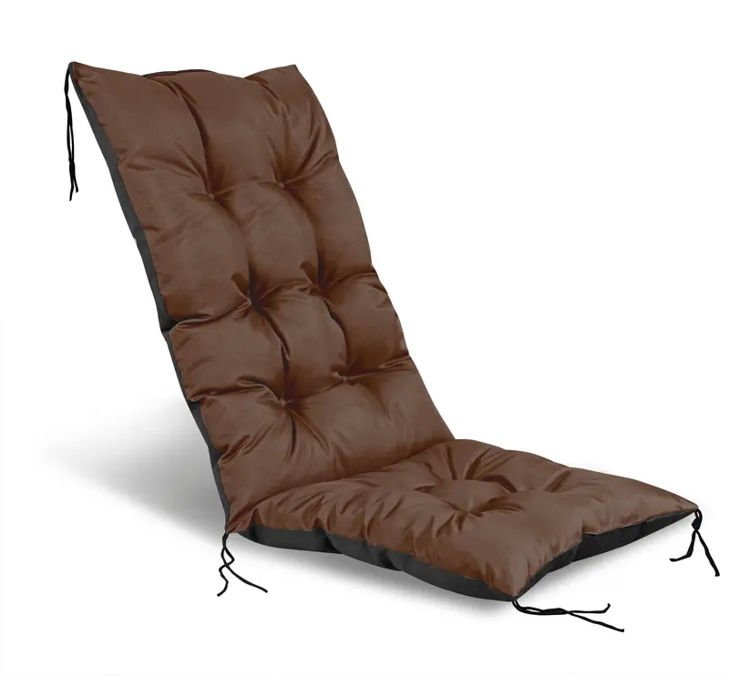 Gartenkissen 50 x 50 x 80 cm für Stuhl wasserabweisend braun