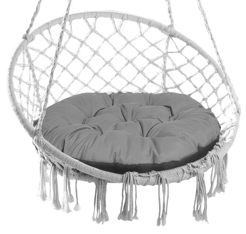 Gartenkissen 65 cm für Hängesessel wasserabweisend grau