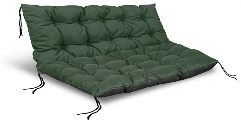 Gartenkissen-Set 120/80 cm mit 120/40 cm für Bank Palettenmöbel wasserabweisend grün