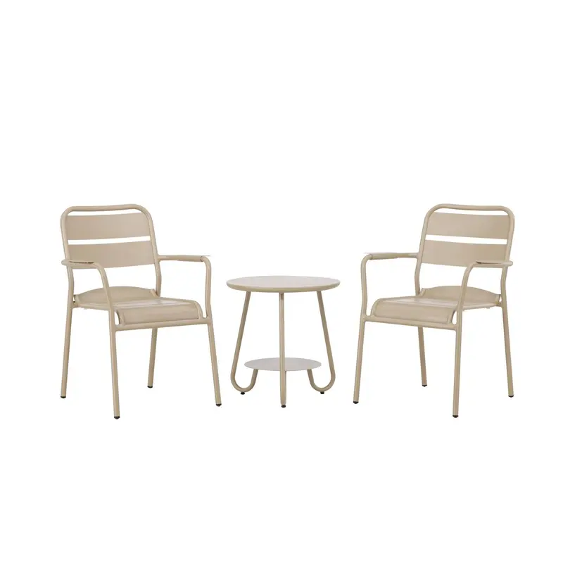 Gartenmöbel Set Faro aus Metall - Beige