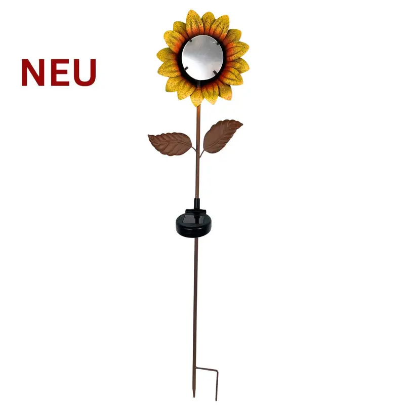 Gartenstecker "Sonnenblume" mit Solar-LED und mit Tunnellicht, 84 cm