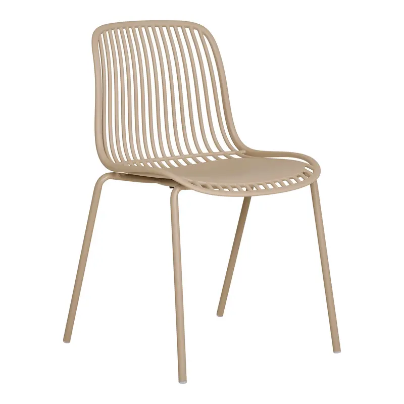 Gartenstuhl – Stapelbar, UV-fest, Sandfarbenes PP - Branson | House Nordic