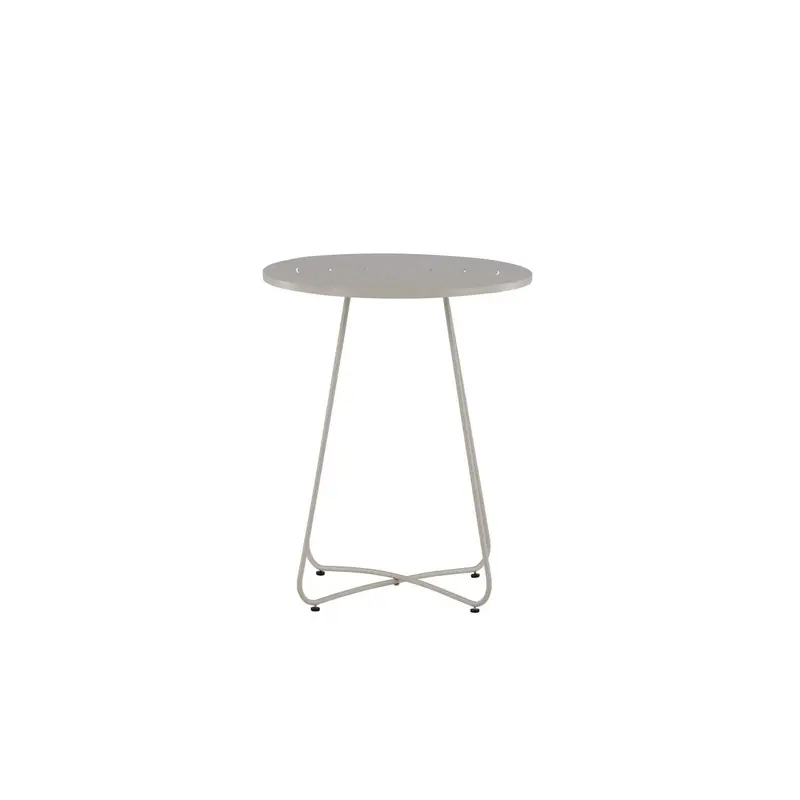 Gartentisch Bacong Ø60cm aus Metall - Beige