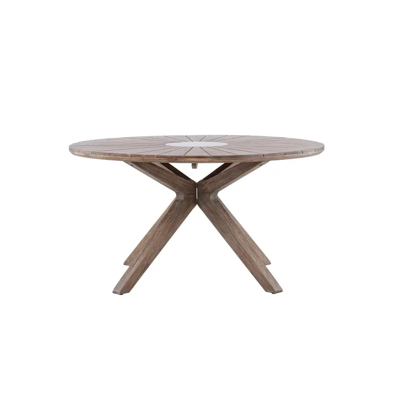 Gartentisch Rosario Ø140cm aus Massivholz - Braun
