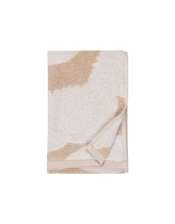 Gästehandtuch Unikko 30x50cm I Beige/Weiß