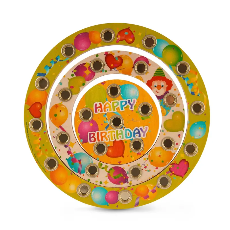 Geburtstagsringe "Happy Birthday", farbig, 21,5 cm