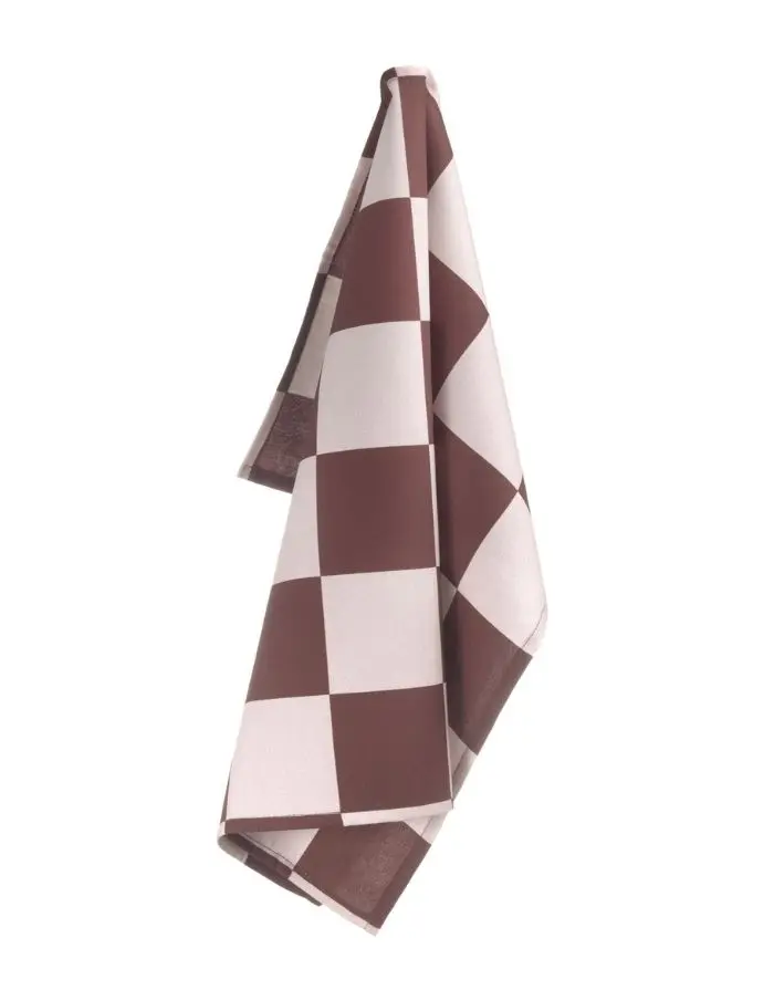 Geschirrtuch Checks I Brown/Pink