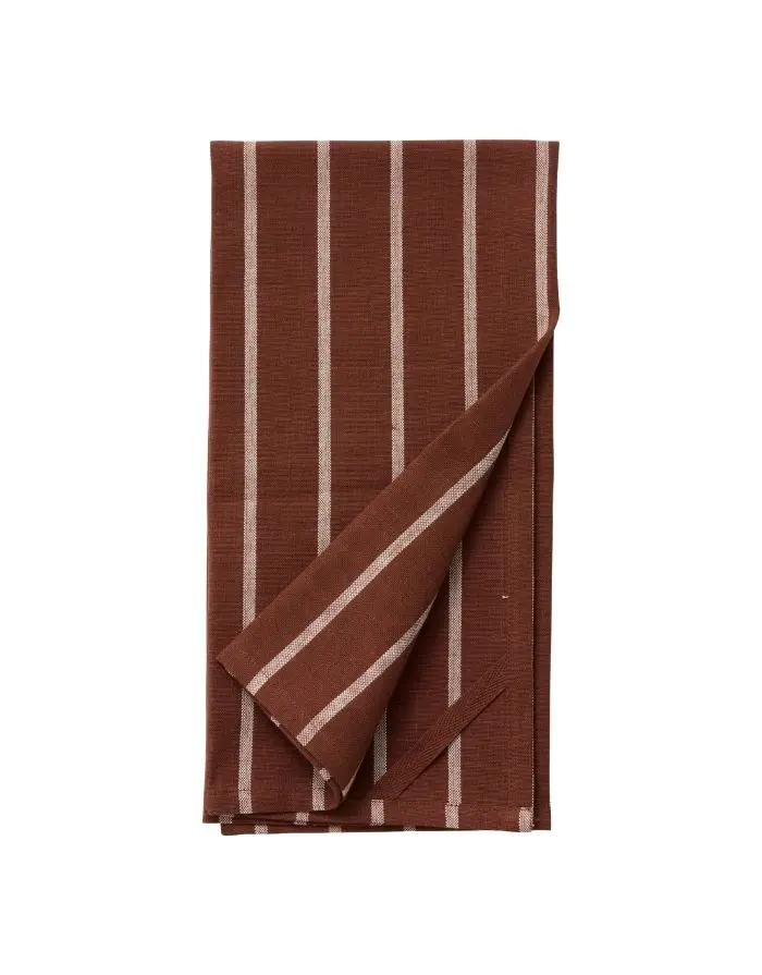 Geschirrtuch Rafu I Striped Burgundy/Beige
