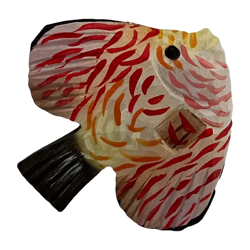 Geschnitzter Fisch gelb 013.321