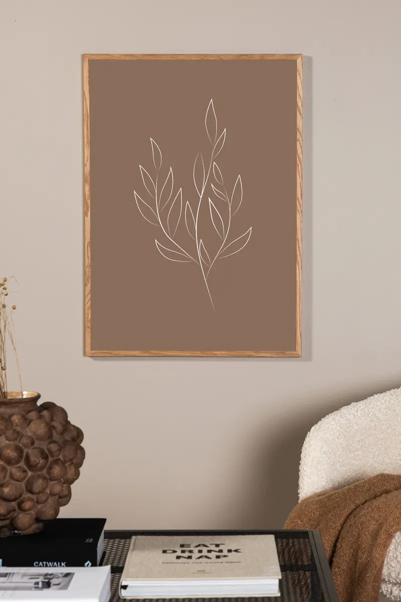Gezeichnetes Blatt Poster Wanddekoration