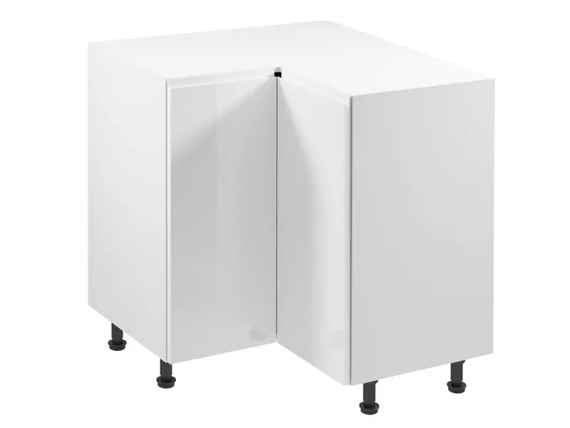 Glanzia Eckunterschrank 79 cm D90N – Weiß Hochglanz