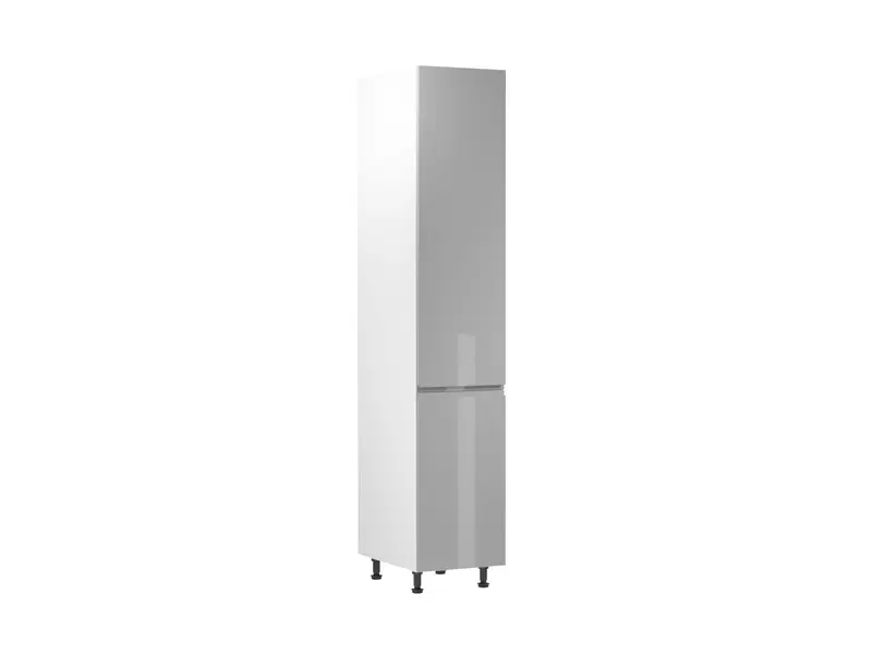Glanzia Hochschrank 40 cm D40SP P/L – Grau Hochglanz