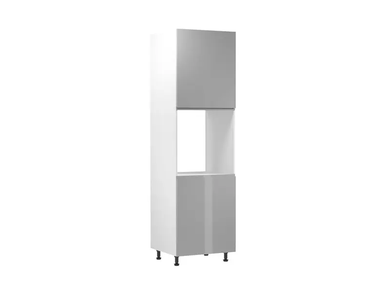 Glanzia Ofenumbauschrank 60 cm D60P P/L – Grau Hochglanz