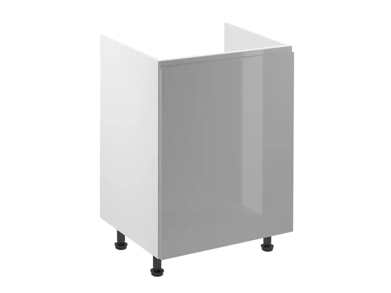 Glanzia Spülenschrank 60 cm D60Z P/L – Grau Hochglanz