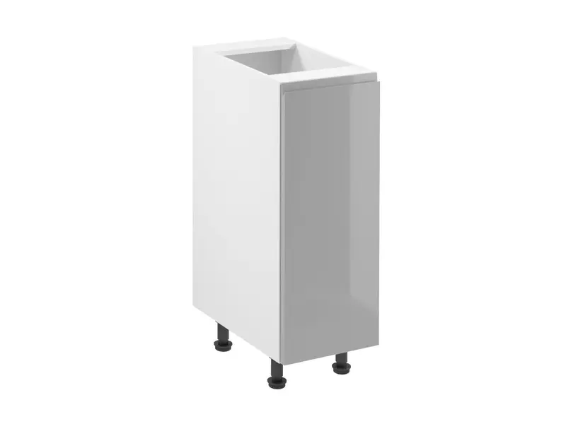 Glanzia Unterschrank 30 cm D30 P/L – Grau Hochglanz
