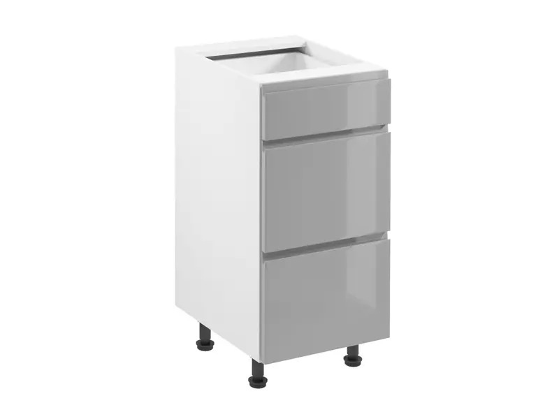 Glanzia Unterschrank 40 cm D40S3 – Grau Hochglanz