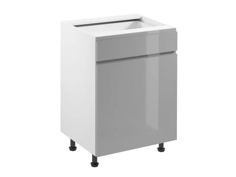 Glanzia Unterschrank 60 cm D60S1 P/L – Grau Hochglanz