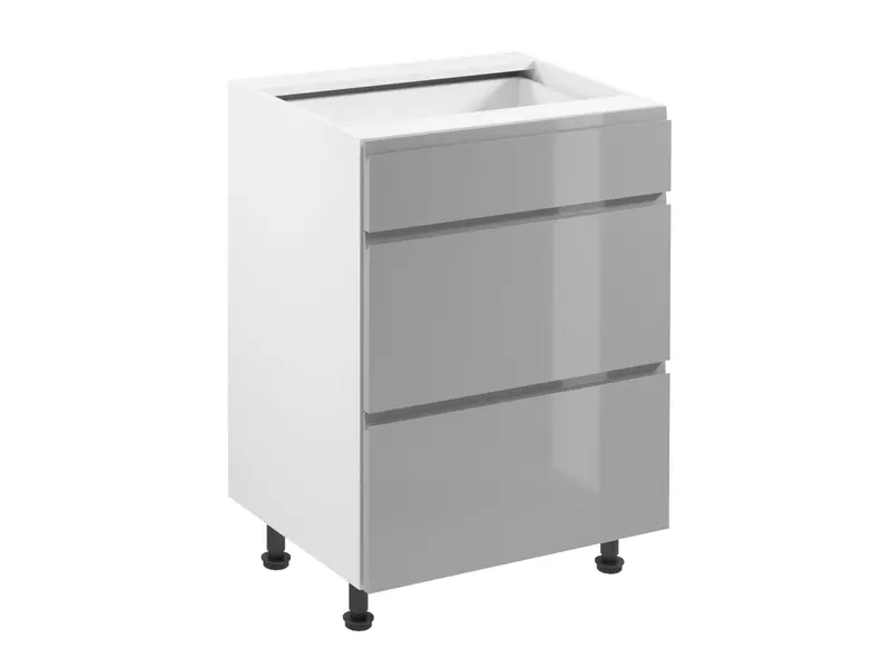 Glanzia Unterschrank 60 cm D60S3 – Grau Hochglanz