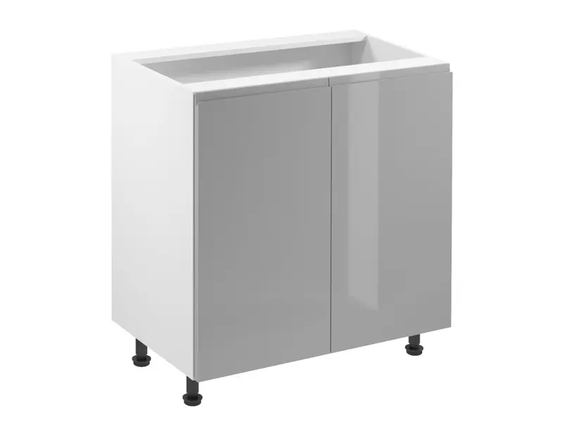 Glanzia Unterschrank 80 cm D80 – Grau Hochglanz