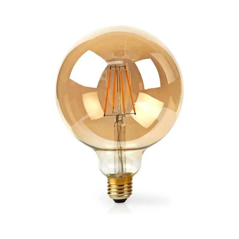 Glühbirne – Goldenes Glas, LED Filament, Runde Form | PTMD