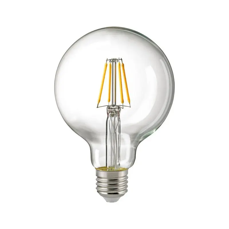 Glühbirne – Klares Glas, extra warmweiß, LED dimmbar - G95 | Sigor