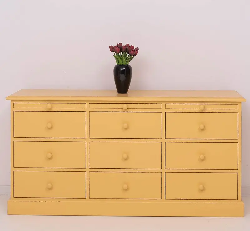 Große Landhauskommode mit neun Schubladen - Sideboard in verschiedenen Farben