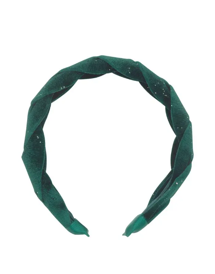 Haarreif I Evergreen Velvet Plaited