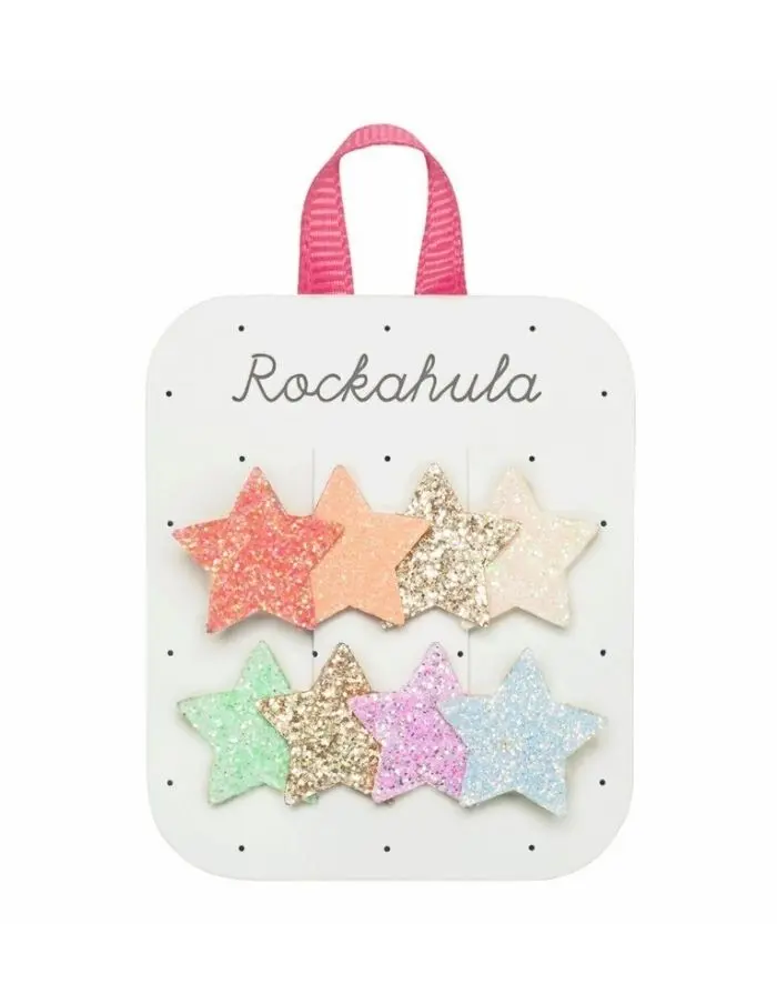 Haarspangen 2-er Set I Rainbow Shimmer Star
