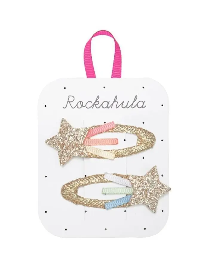 Haarspangen 2-er Set I Rainbow Shooting Star
